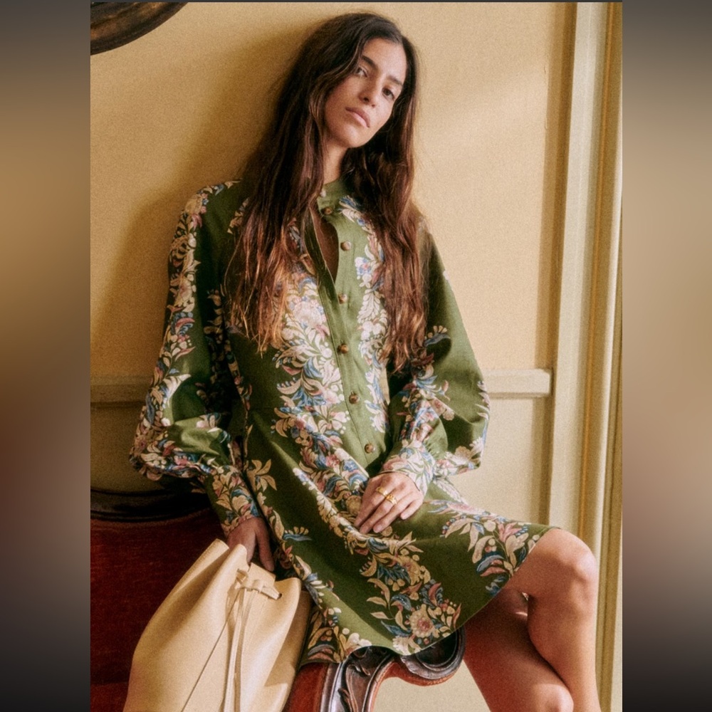 Sézane Caprice Dress in Floral Border